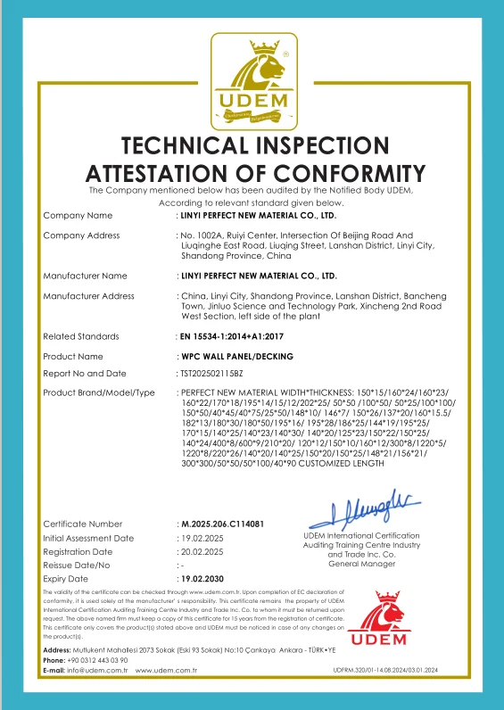 Perfect Decor certificate 2