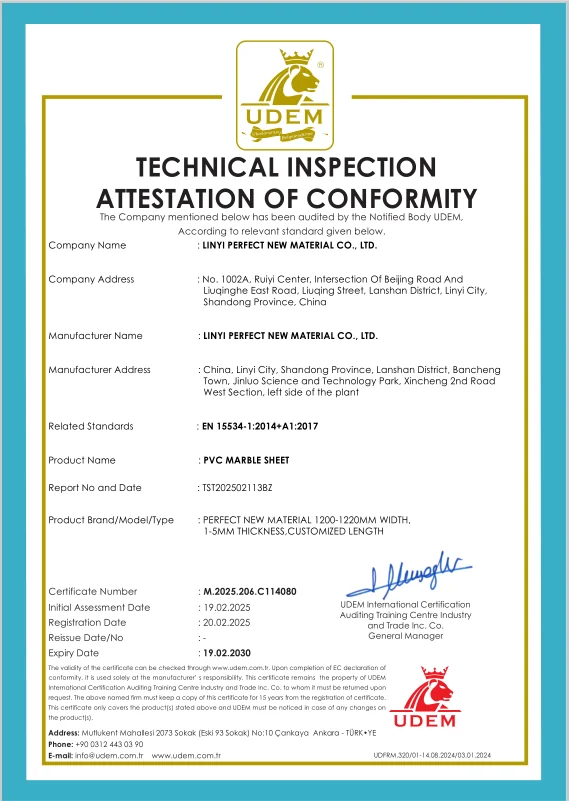 Perfect Decor certificate 3