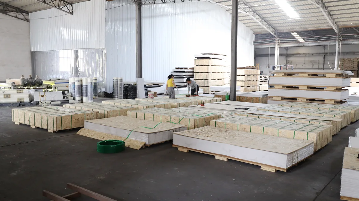 Decorative material supply capability