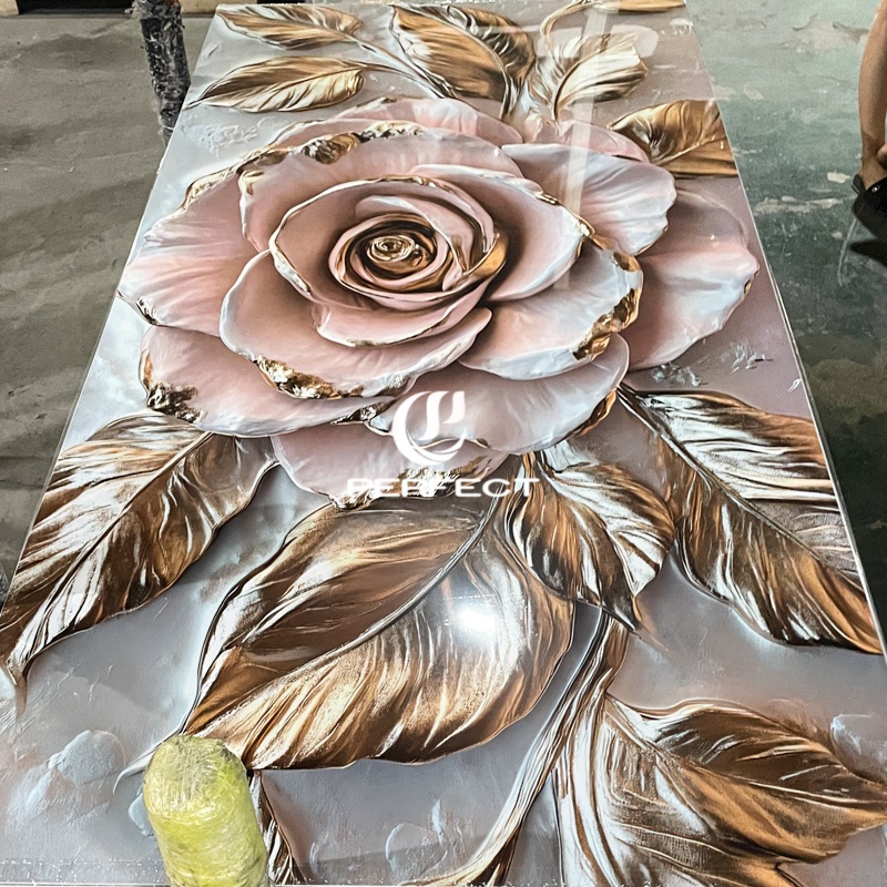 High-quality/waterproof 3D Printed Ultraviolet Polyvinyl Chloride Marble Board Suitable for Commercial Luxury Villas