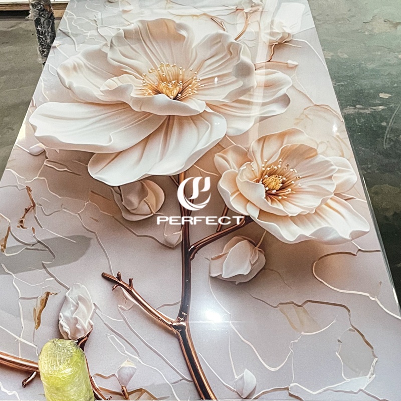 High-quality/waterproof 3D Printed Ultraviolet Polyvinyl Chloride Marble Board Suitable for Commercial Luxury Villas