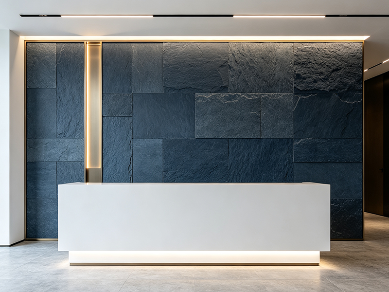 Soft stone flexible veneer wall panel for hotel reception interior decoration