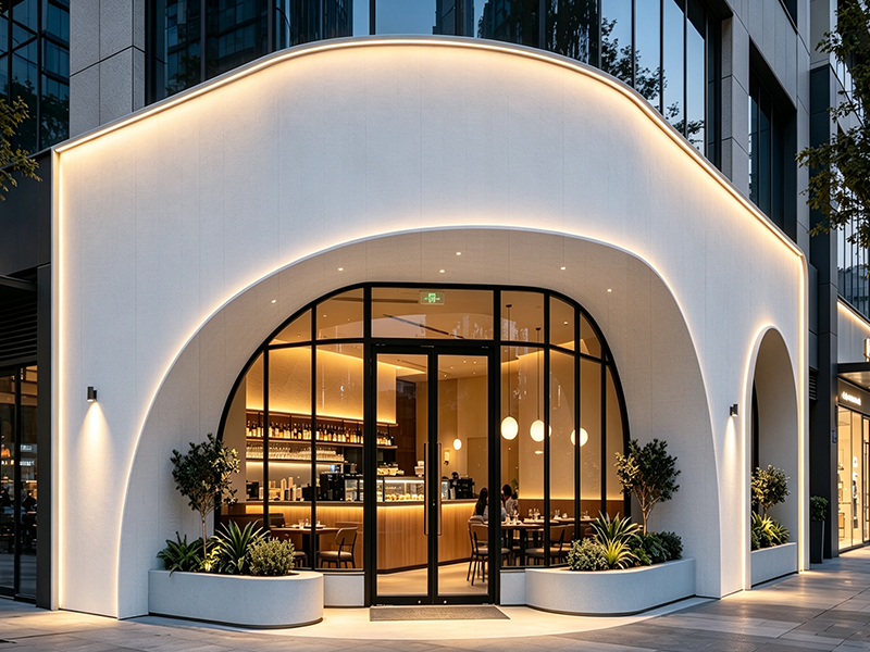 Soft stone flexible veneer exterior wall cladding for commercial storefront decoration