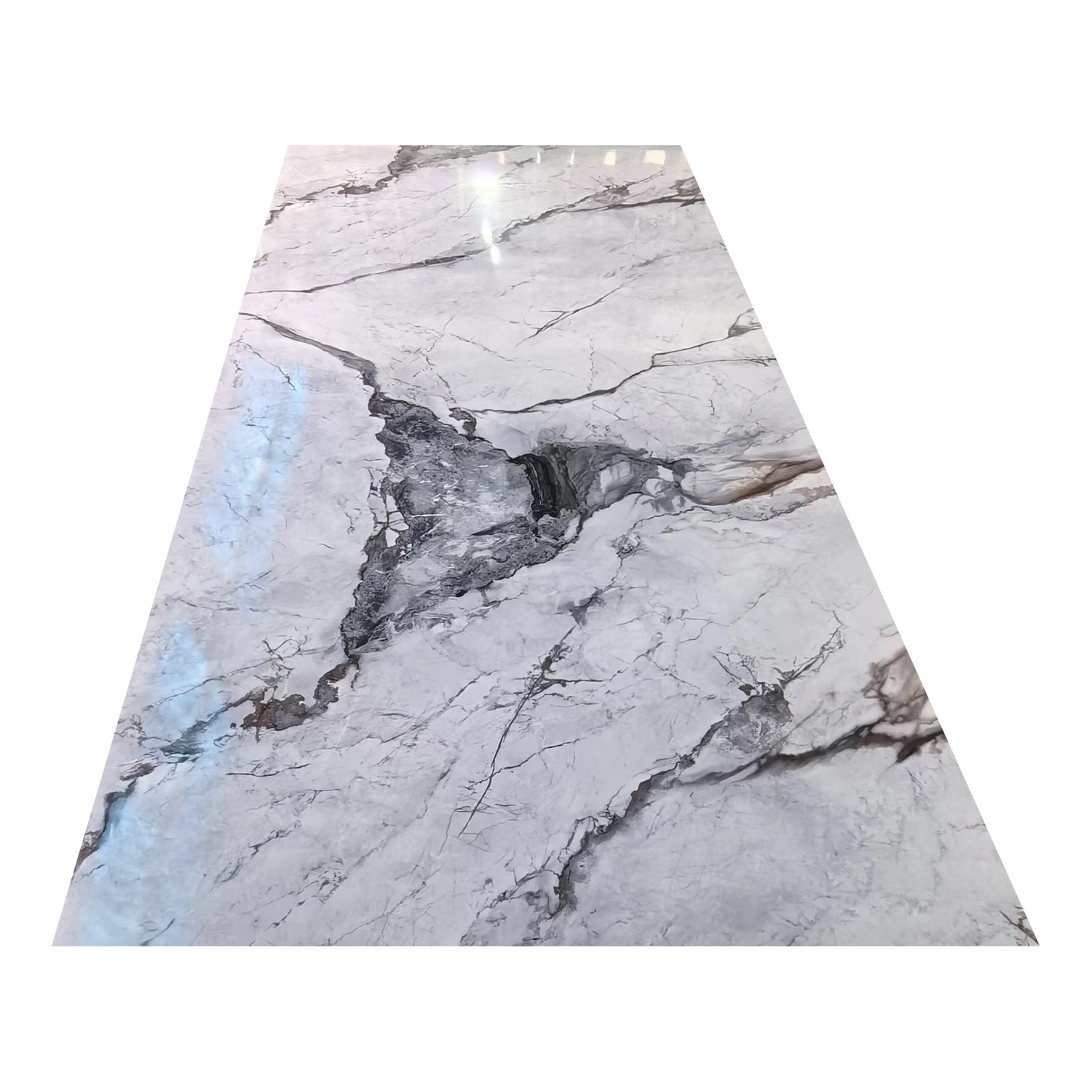 Customized Logo Interior Alternative UV Coating Marble Shee