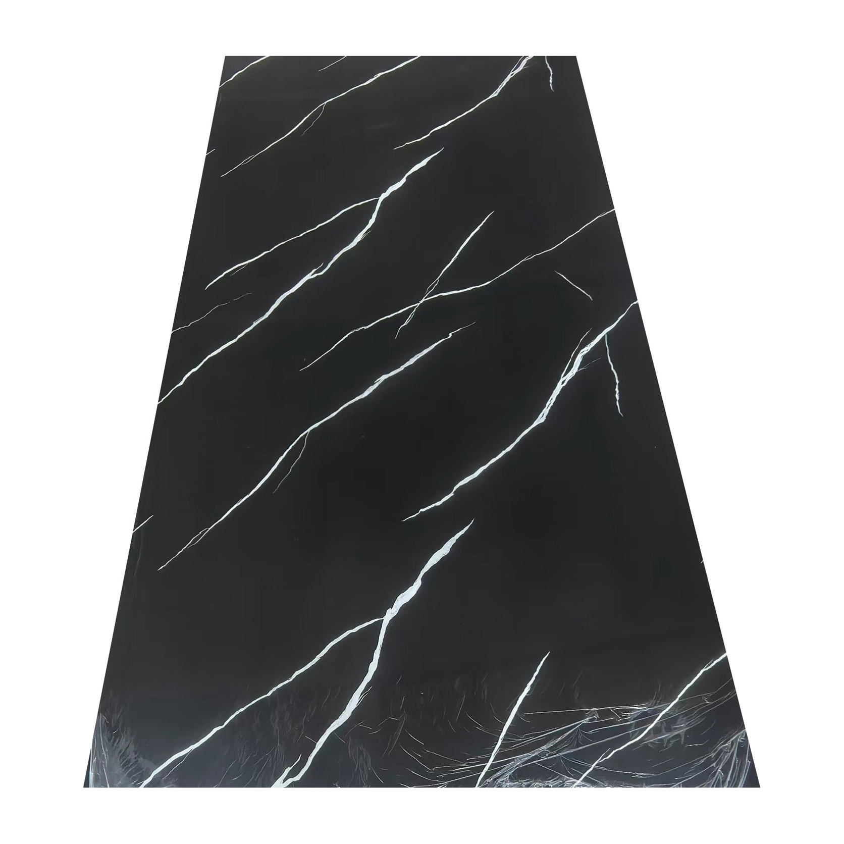 3mm High Gloss PVC Marble Sheet Waterproof Cutting Service Available for Home Decoration