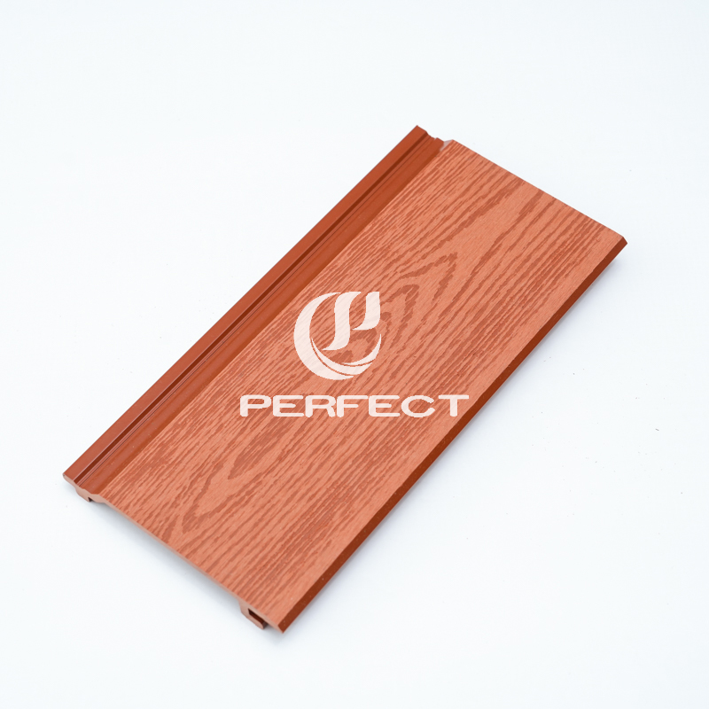 Exterior WPC Cladding Co-extruded Waterproof Interlocking DUAL LOCK Tongue-and-Groove Smooth Wood Grain Surface for Outdoor