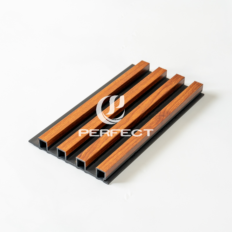 Modern Luxury Indoor WPC Fluted Wall Panel Easy Installation Waterproof Fireproof Interior Decorative Board for Villa Hotel Use