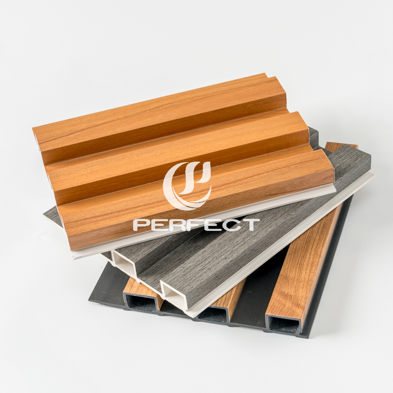 Waterproof Modern Wood Grain WPC Wall Panel Eco-friendly E0