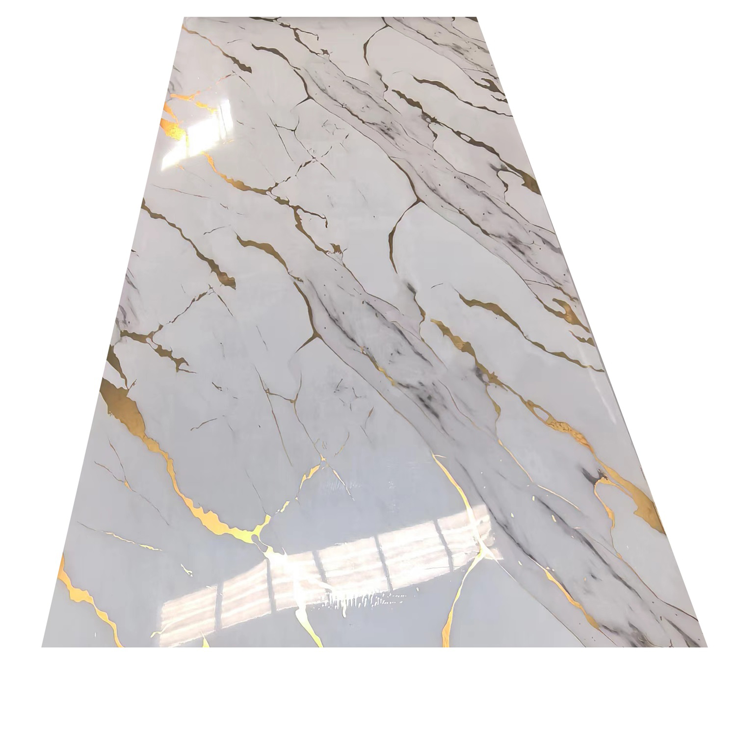 PET 1220*2440mm*3mm Interior Decoration Artificial UV Marble