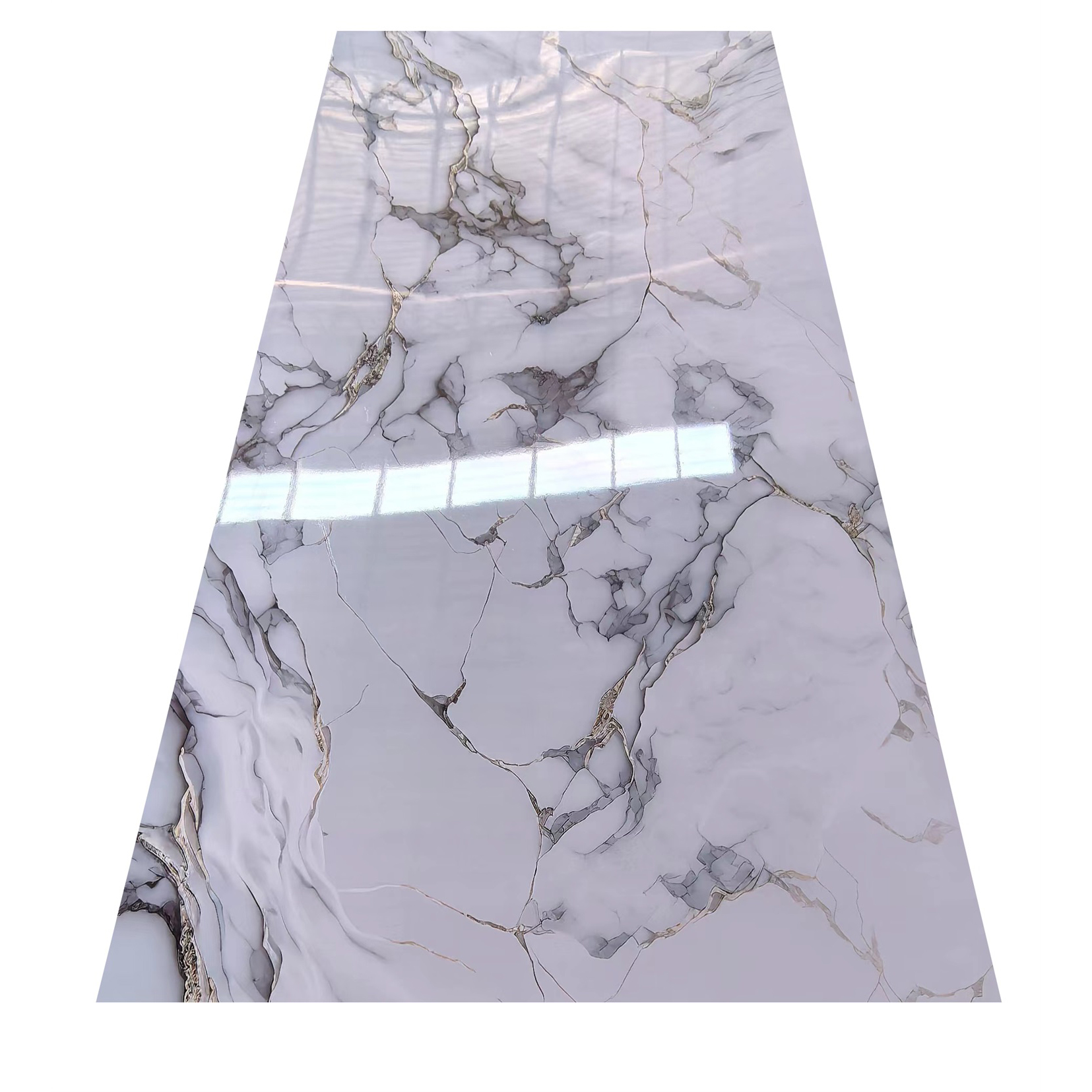 Customized Logo Interior Alternative UV Coating Marble Shee