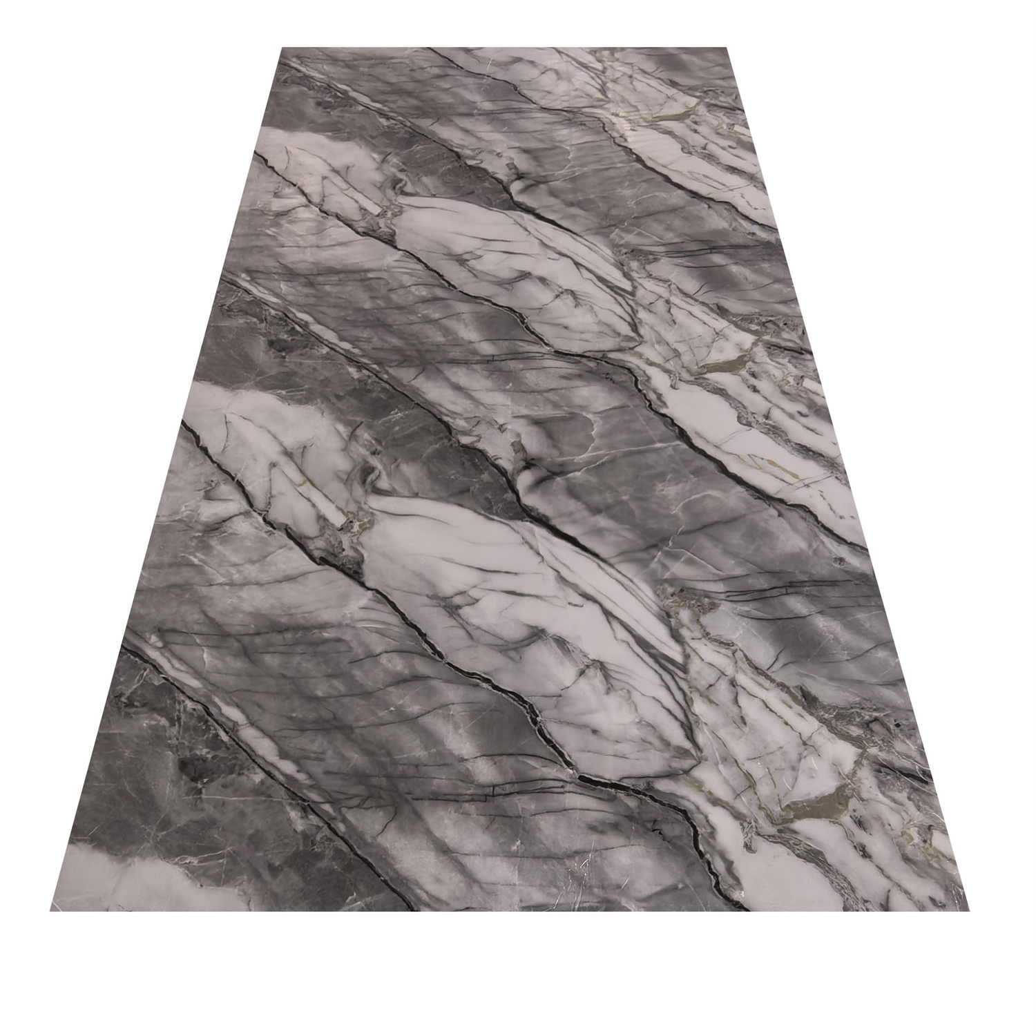 3mm High Gloss PVC Marble Sheet Waterproof Cutting Service Available for Home Decoration