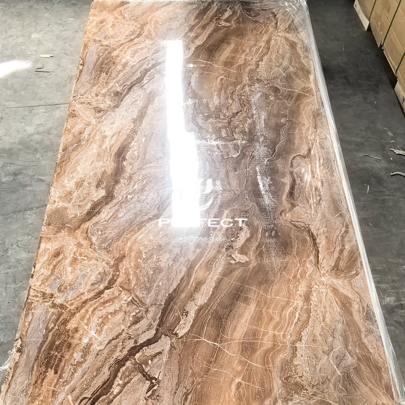 UV Protected Interior Decor for Bathroom & Living Room PVC Marble Wall Panel