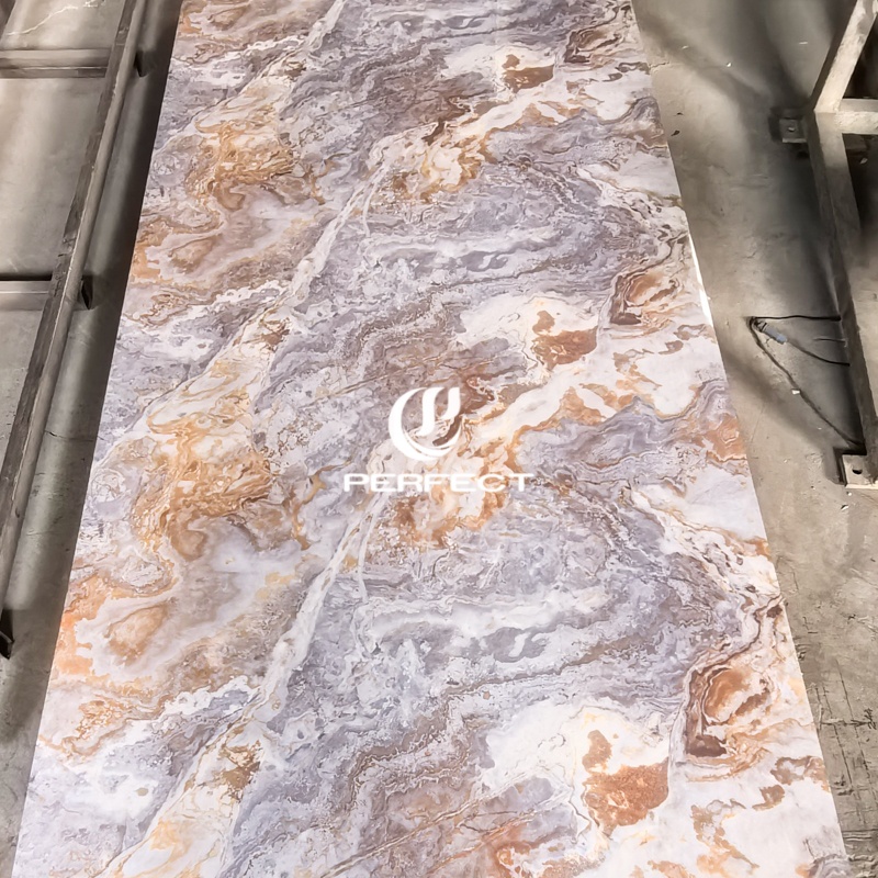 UV Protected Interior Decor for Bathroom & Living Room PVC Marble Wall Panel