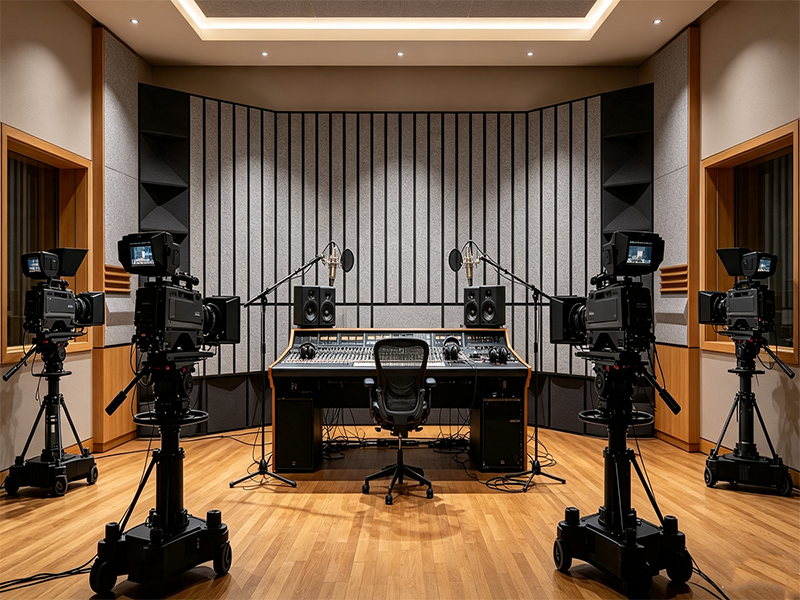 Acoustic wall panel for recording studio sound insulation project