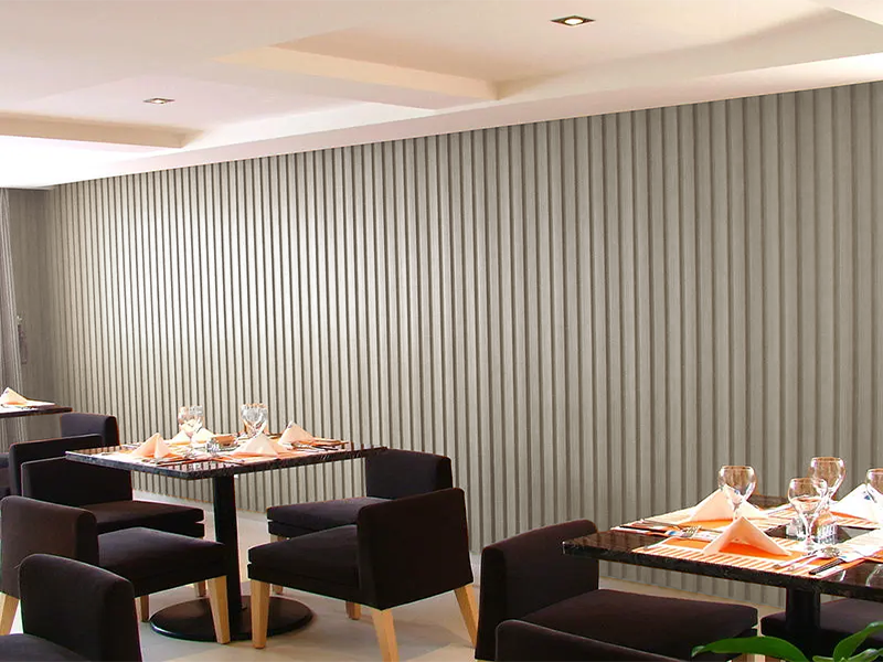 WPC fluted wall panel for restaurant interior decoration