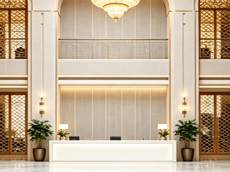 WPC wall panel for hotel lobby reception wall decoration