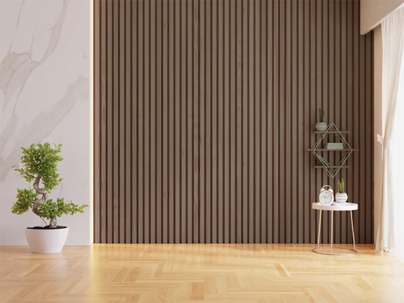 WPC fluted wall panel interior decorative feature wall