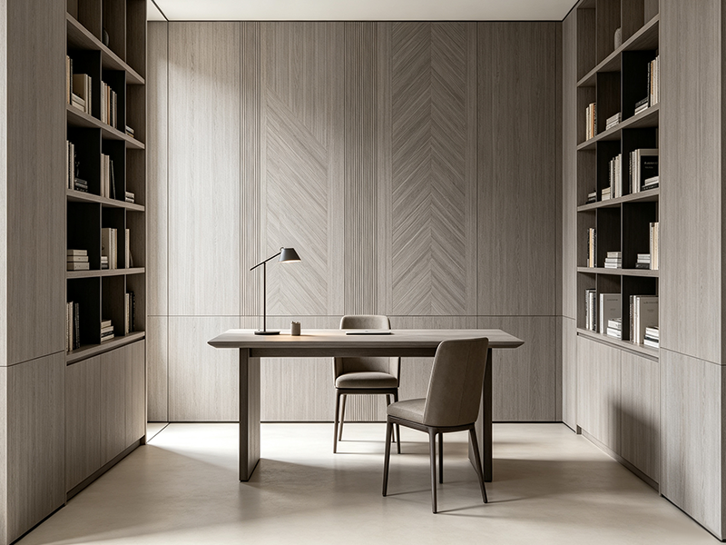 Bamboo wall panel for luxury home study room interior decoration, factory bulk supply for residential and villa renovation projects
