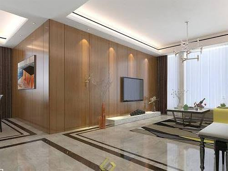 Bamboo wall panel wood grain for villa living room TV background wall, bulk supply for residential interior projects