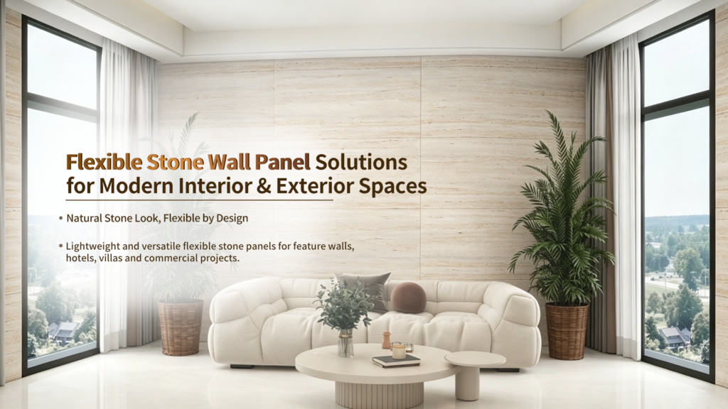Flexible Stone wall cladding solution for commercial and residential projects