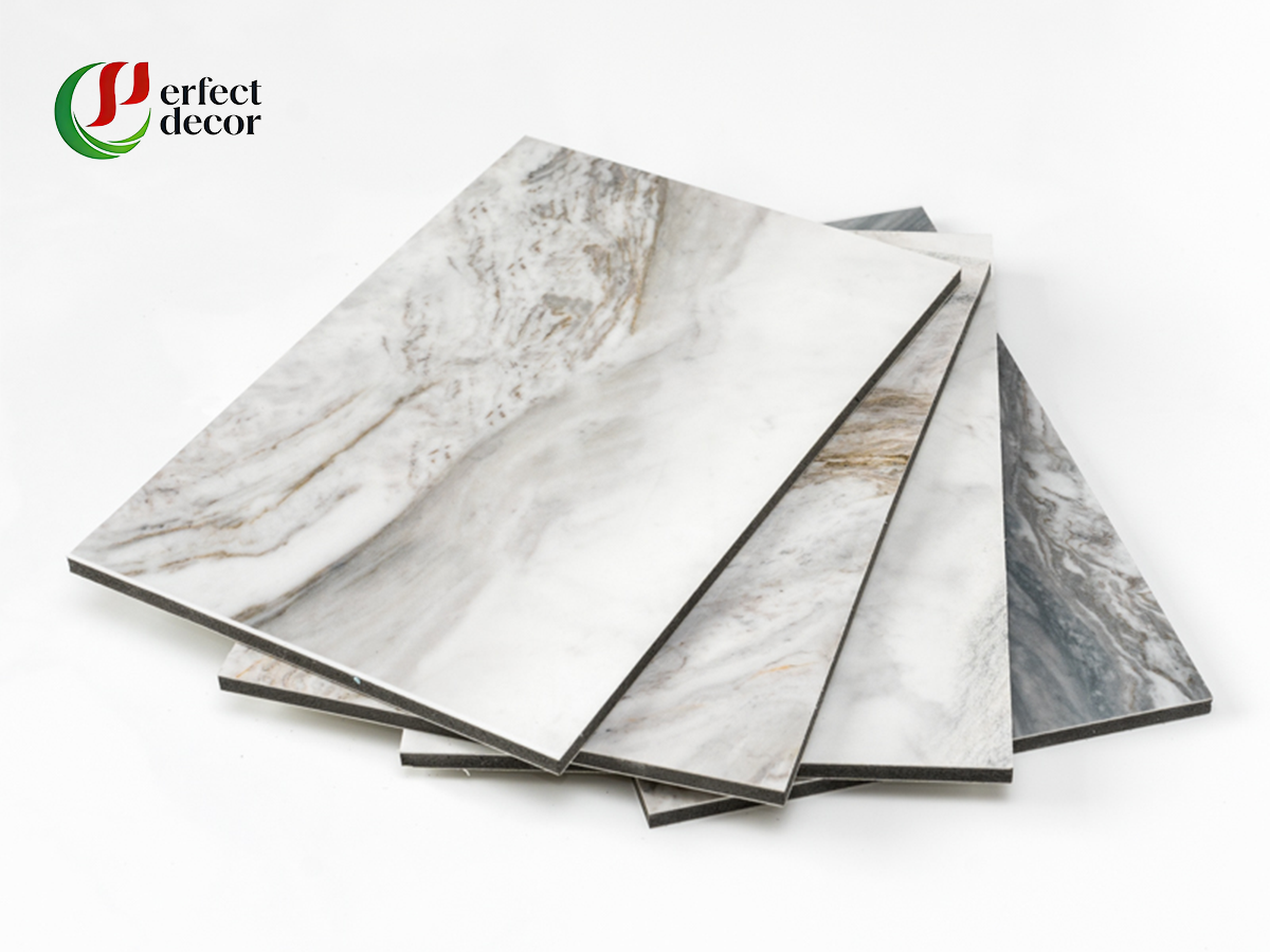 Marble texture Bamboo Charcoal Wall Panel, waterproof interior decorative wall cladding board