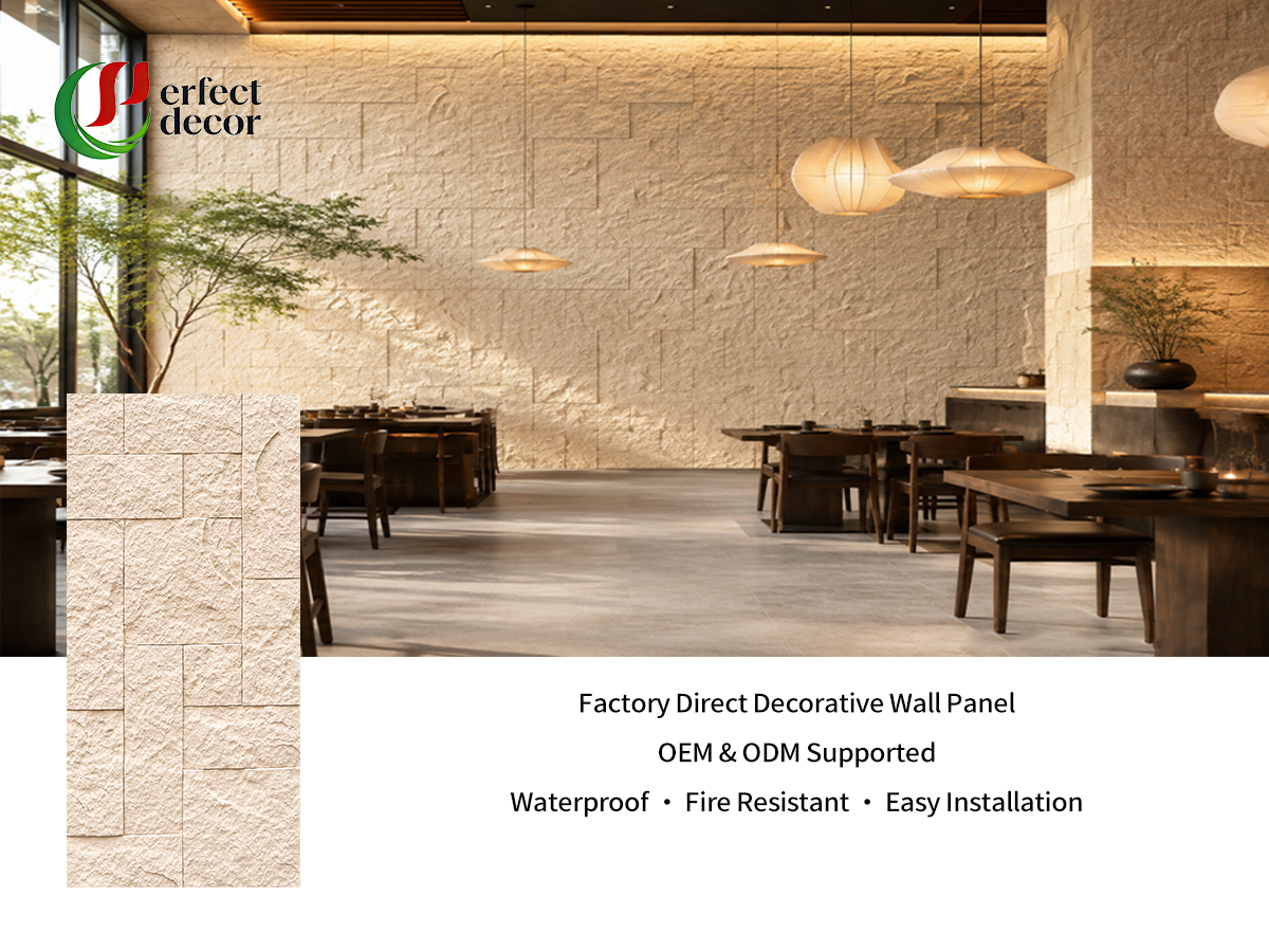 PU Stone Wall Panel for Interior Renovation Projects