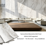 Marble Texture Bamboo Charcoal Wall Panel Waterproof Interior Wall Cladding For Hotel Villa Decoration