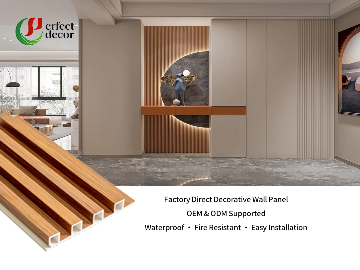 Wood Grain WPC Wall Panel for Interior Decoration
