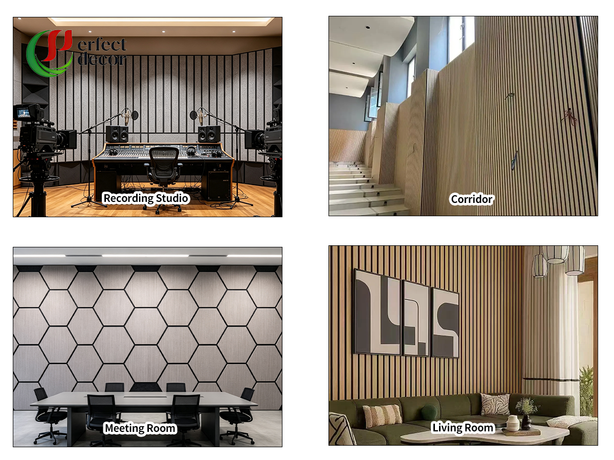 Wholesale Customizable WPC Acoustic Wall Panel, Sound Absorbing Decorative Wall Cladding For Building Material Distributors