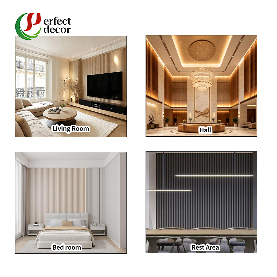 Wood Grain WPC Wall Panel for Interior Decoration