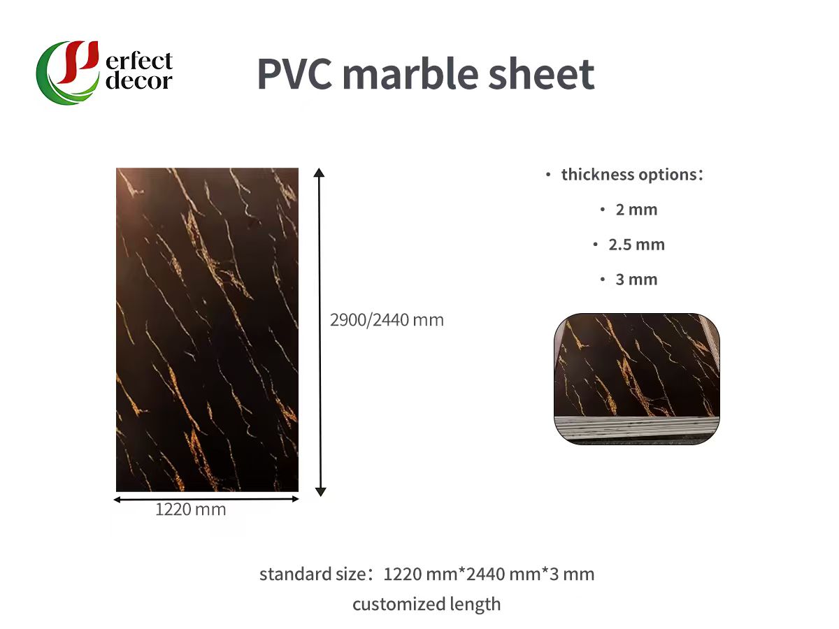 PVC Marble Sheet | Waterproof UV High Gloss Wall Panel for Hotel & Commercial Project Wholesale