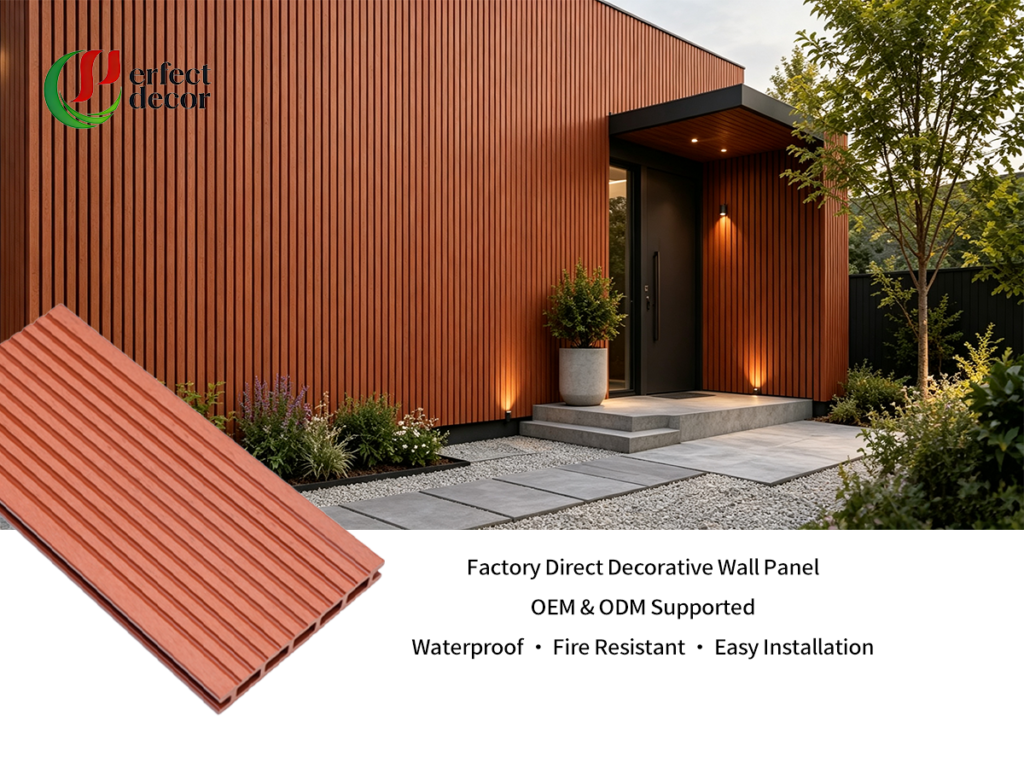 Wood Look Outdoor WPC Wall Cladding for Villas, Hotels & Commercial Buildings