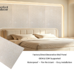 Carrara White PVC marble sheet bedroom interior wall decoration project